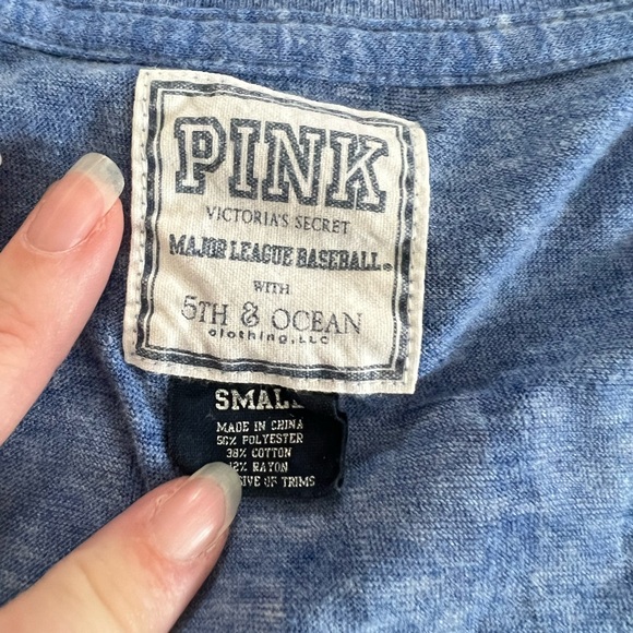 Women’s small Victoria’s Secret Pink, 5th & Ocean Texas Rangers shirt - Picture 2 of 6